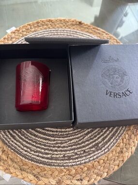 Versace Crimson Glass Medusa Votive